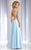 Clarisse - 2768 Lace Bateau A-line Dress in Blue