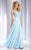 Clarisse - 2768 Lace Bateau A-line Dress in Blue