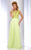 Clarisse - 2779 Lace Bateau A-line Dress in Limeade
