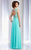 Clarisse - 2779 Lace Bateau A-line Dress in Seafoam