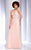 Clarisse - 2799 Lace Illusion Halter A-line Dress in Pink