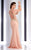 Clarisse - 2802 Embellished Illusion Sheath Dress in Pink