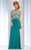 Clarisse - 2805 Sparkling Sheath Dress in Green and Silver