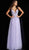 Jovani - 66121 Floral Embellished Deep V-neck Ballgown In Purple