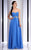 Clarisse - 2827 Ruched Sweetheart A-line Dress in Blue