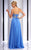 Clarisse - 2832 Strapless Asymmetrical Layered Gown in Blue and Purple
