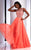 Clarisse - 2838 Jewel Adorned A-Line Gown in Orange