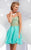 Clarisse - 2841 Gilded Sweetheart A-line Dress in Green