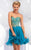 Clarisse - 2841 Gilded Sweetheart A-line Dress in Green