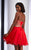 Clarisse - 2841 Gilded Sweetheart A-line Dress in Red
