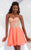 Clarisse - 2841 Gilded Sweetheart A-line Dress in Orange