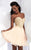 Clarisse - 2841 Gilded Sweetheart A-line Dress in Neutral
