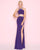 Mac Duggal - 66133L Two Piece Beaded Halter Evening Gown In Purple