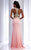 Clarisse - 4738 Pastel Shimmer Evening Gown in Pink and Green