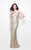 Primavera Couture - Sparkling Sleeveless Full Sequined Long Sheath Dress 1251 in Gold
