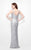 Primavera Couture - Sparkling Sleeveless Full Sequined Long Sheath Dress 1251 in Silver