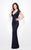 Primavera Couture - Shimmering Long Sequin V Neck Formal Gown 1252 in Blue