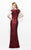 Primavera Couture - Shimmering Long Sequin V Neck Formal Gown 1252 in Red
