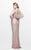 Primavera Couture - Ultra Sparkling Plunging Back Long Sequin Sheath Dress 1256 in Gold