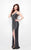 Primavera Couture - 1262 Sleeveless Sequined V Neck Long Gown in Gray