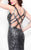 Primavera Couture - 1262 Sleeveless Sequined V Neck Long Gown in Gray