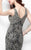 Primavera Couture - 1417 V Neck Sequined Embellished Long Gown in Gray