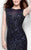 Primavera Couture - 1472 Sequined Cap Sleeves Long Dress with Back Hole in Blue