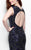 Primavera Couture - 1472 Sequined Cap Sleeves Long Dress with Back Hole in Blue
