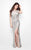 Primavera Couture - 1474 Sequined Bateau Dress in Neutral and Silver