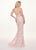 Rachel Allan - 6620 Sequined Midriff Cutout Sheath Gown