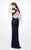 Primavera Couture - 1475 Sequined Sheath Long Dress in Blue