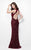 Primavera Couture - 1475 Sequined Sheath Long Dress in Red