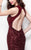 Primavera Couture - 1475 Sequined Sheath Long Dress in Red