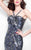 Primavera Couture - 1513 Sequined V-Neck Sheath Dress in Blue