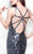 Primavera Couture - 1513 Sequined V-Neck Sheath Dress in Blue