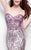 Primavera Couture - 1525 Embellished Strapless Sheath Long Dress in Purple