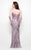 Primavera Couture - 1525 Embellished Strapless Sheath Long Dress in Purple