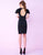 Mac Duggal Homecoming - 66224N Layered Flutter Sleeve Dress in Black