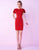 Mac Duggal Homecoming - 66224N Layered Flutter Sleeve Dress in Red