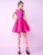 Mac Duggal Homecoming - 66228N Floral Embroidered A-line Dress in Pink