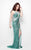 Primavera Couture - 1576 Sleeveless Halter Neck Sheath Dress in Green