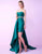 Mac Duggal Homecoming - 66251N Sweetheart Overskirt Mini Dress in Green