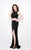 Primavera Couture - 1581 Two Piece Halter Neck Sheath Dress in Black