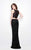 Primavera Couture - 1581 Two Piece Halter Neck Sheath Dress in Black