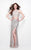 Primavera Couture - 1581 Two Piece Halter Neck Sheath Dress in Neutral