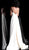 Jovani - 66253 Sleeveless V-neck Long A-line Dress With Train In White