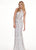 Rachel Allan - 6625 Beaded Strappy Open Back Evening Dress In White