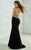 Ravishing Bejeweled Sweetheart Evening Gown with Cutouts 46010 In Black and Gold