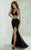Ravishing Bejeweled Sweetheart Evening Gown with Cutouts 46010 In Black and Gold
