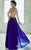 Tiffany Homecoming - Crystal Crusted Halter Long Evening Gown with Cutouts 46028 in Blue